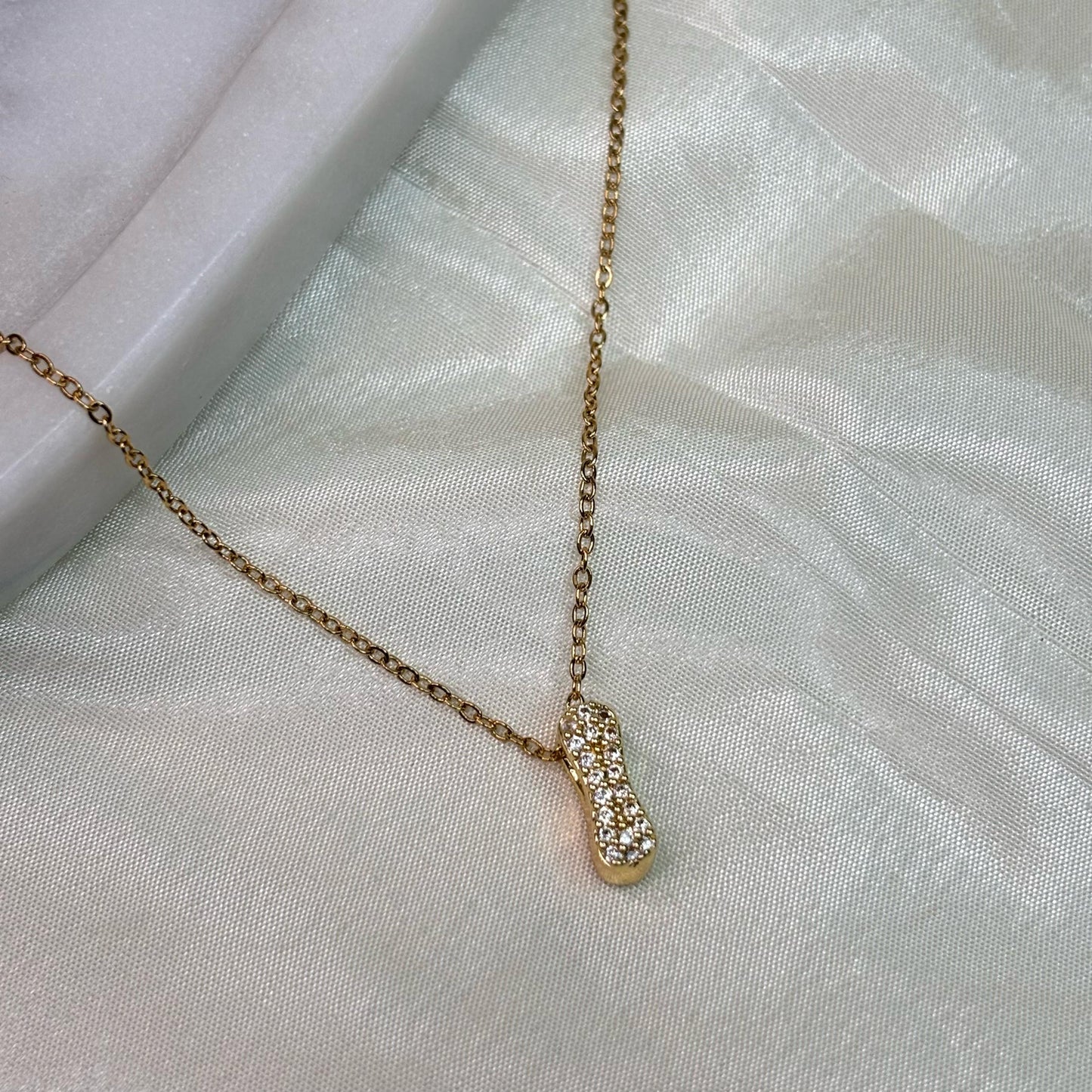 Studded Initial Necklaces