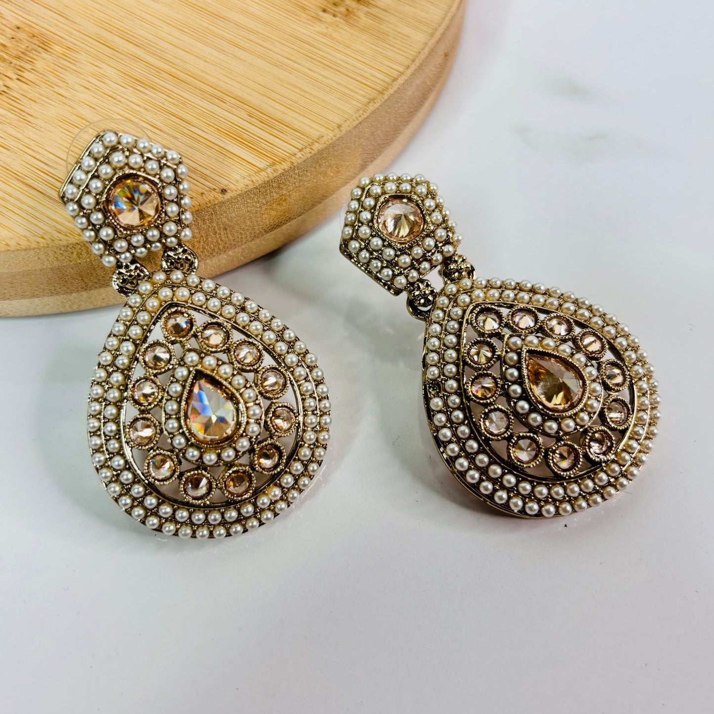 Barkha Pakistani Jhumka ( White )