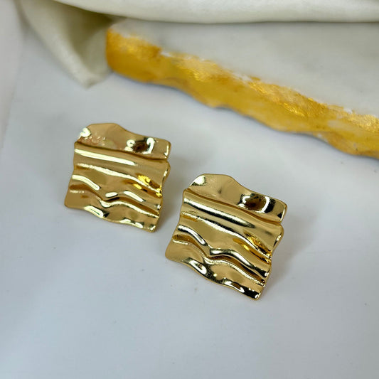 Wavy Square Studs