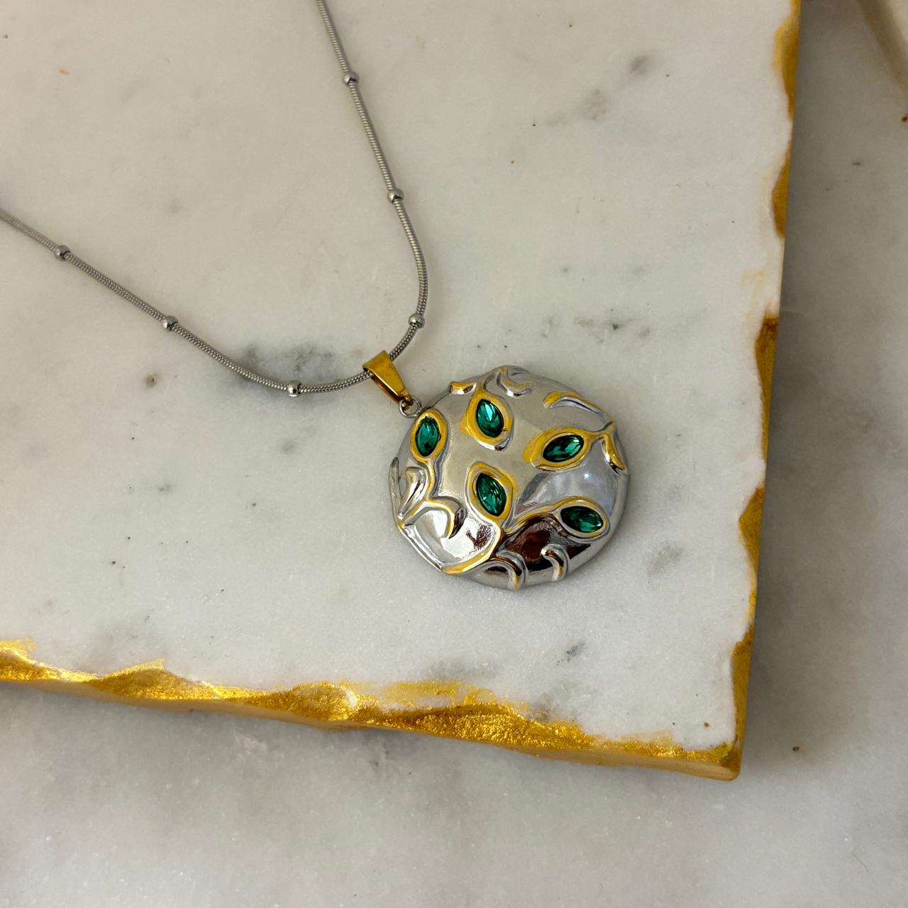 Vein Dual Tone Necklace