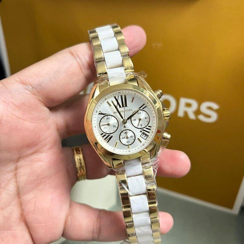 MK White Resin Strap Watch