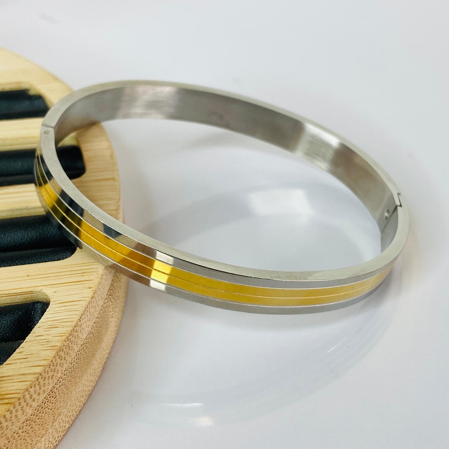 Hypnos Dual Tone 18K Cuff Men's Bracelet