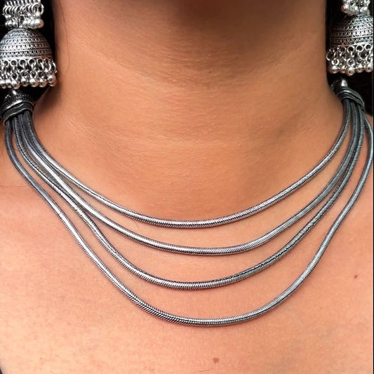 Four Layer Elegant Chain Choker