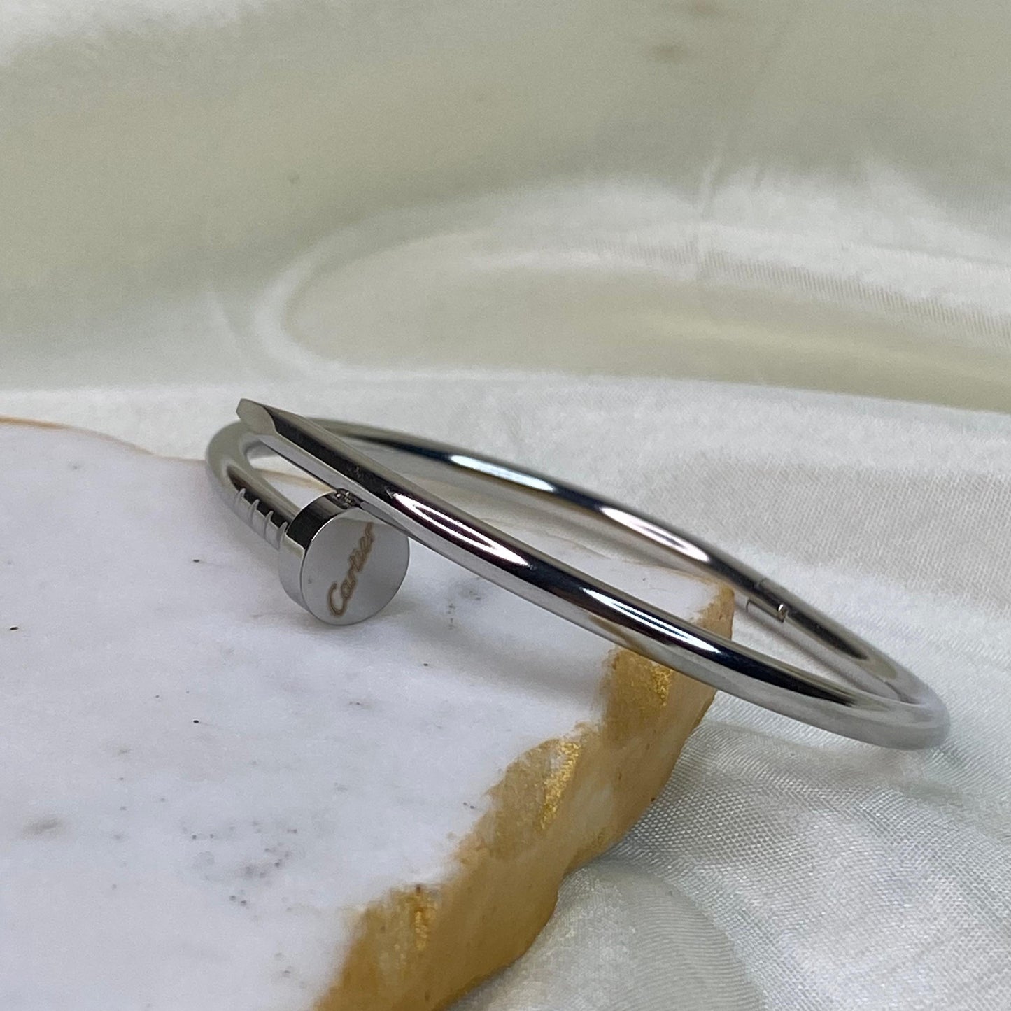 Silver Nail Bracelet( Small Size - 2.2-2.4)