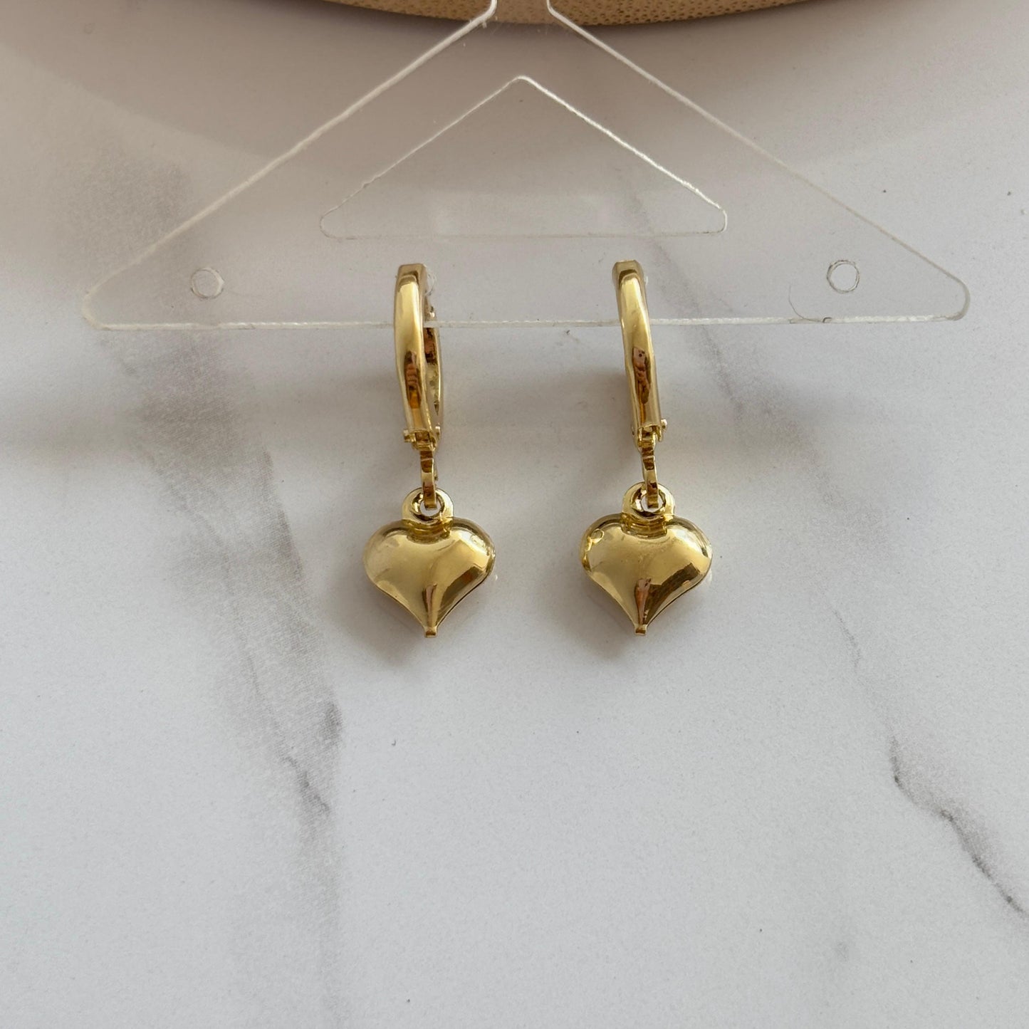 Bubble Heart Huggies Earrings