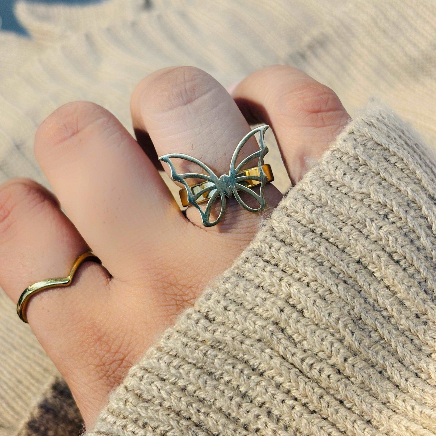 Butterfly 18K Ring