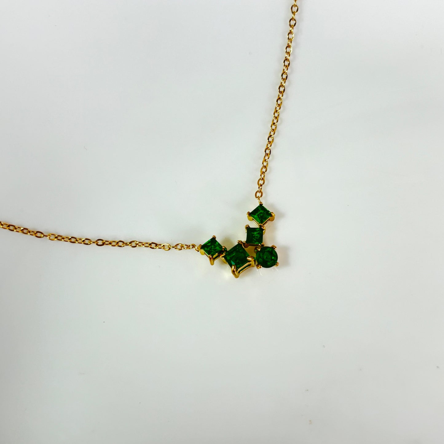 Emerald Grid Necklace