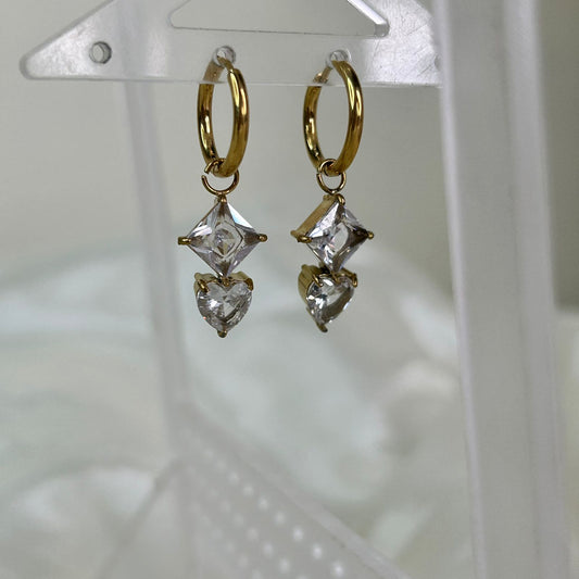 Boxy Heart Earrings