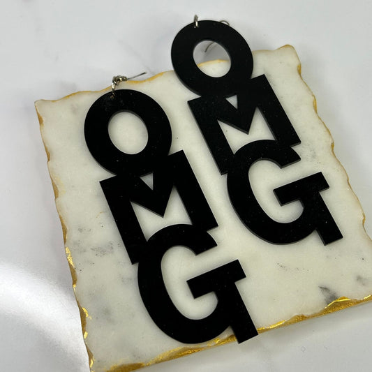 OMG (Black) Earrings