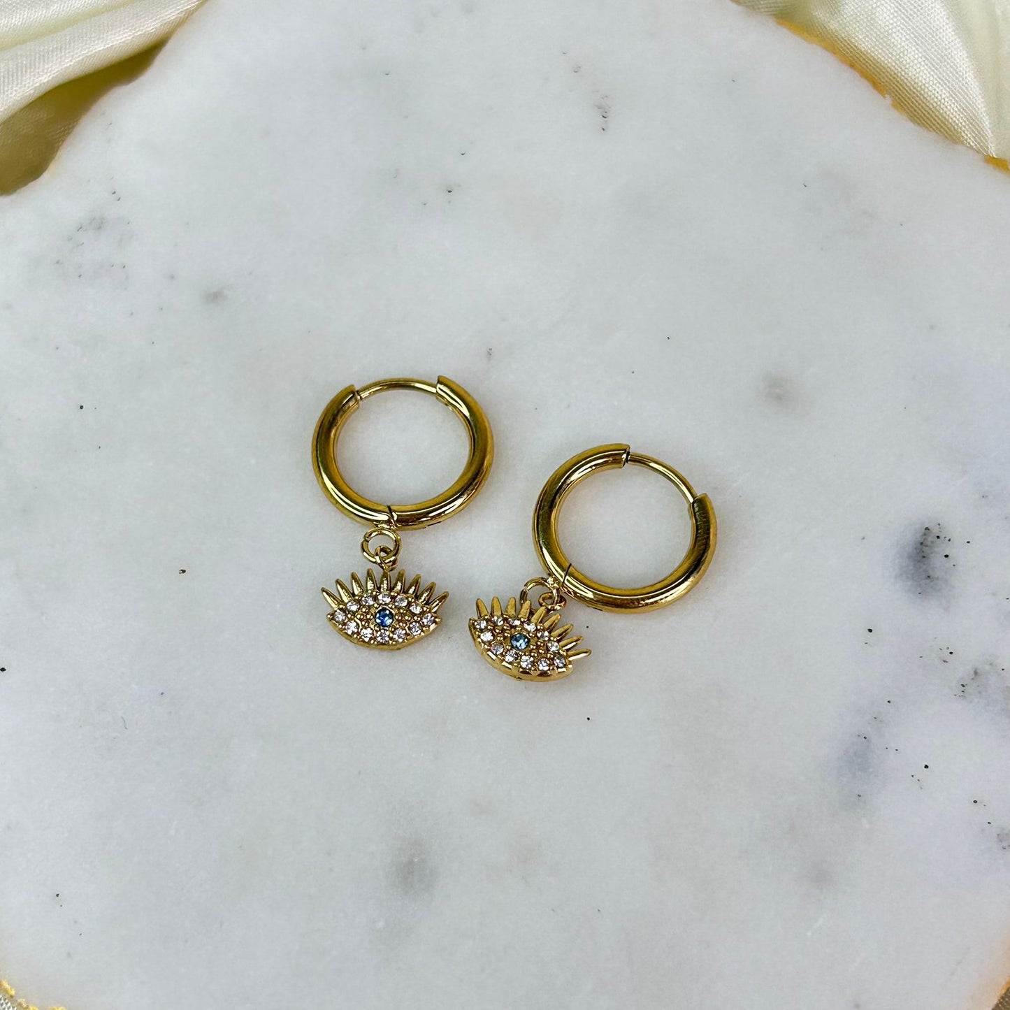 Dainty Evil Eye Earrings