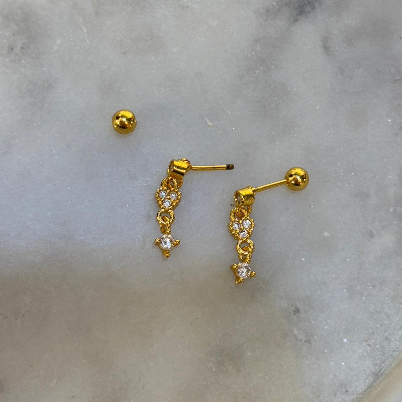 Heart Charm Flatback Earrings