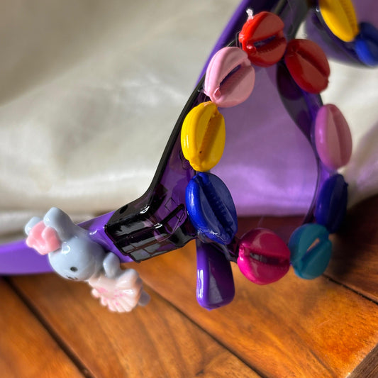 Violet Cowry Quirky Sunglasses (Kids size)