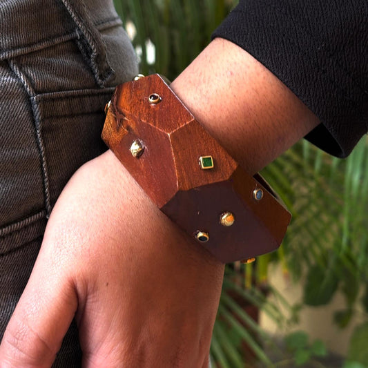 Embellished Wooden Bangle (2.4-2.8)