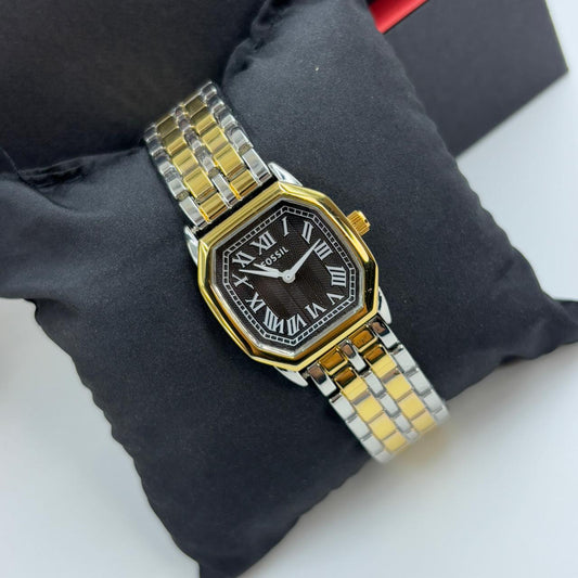Vintage Fossil Watch (Dual Tone Black Dial)