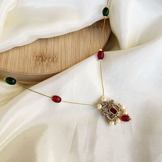 Ruby Alka Invisible Chain Choker Necklace