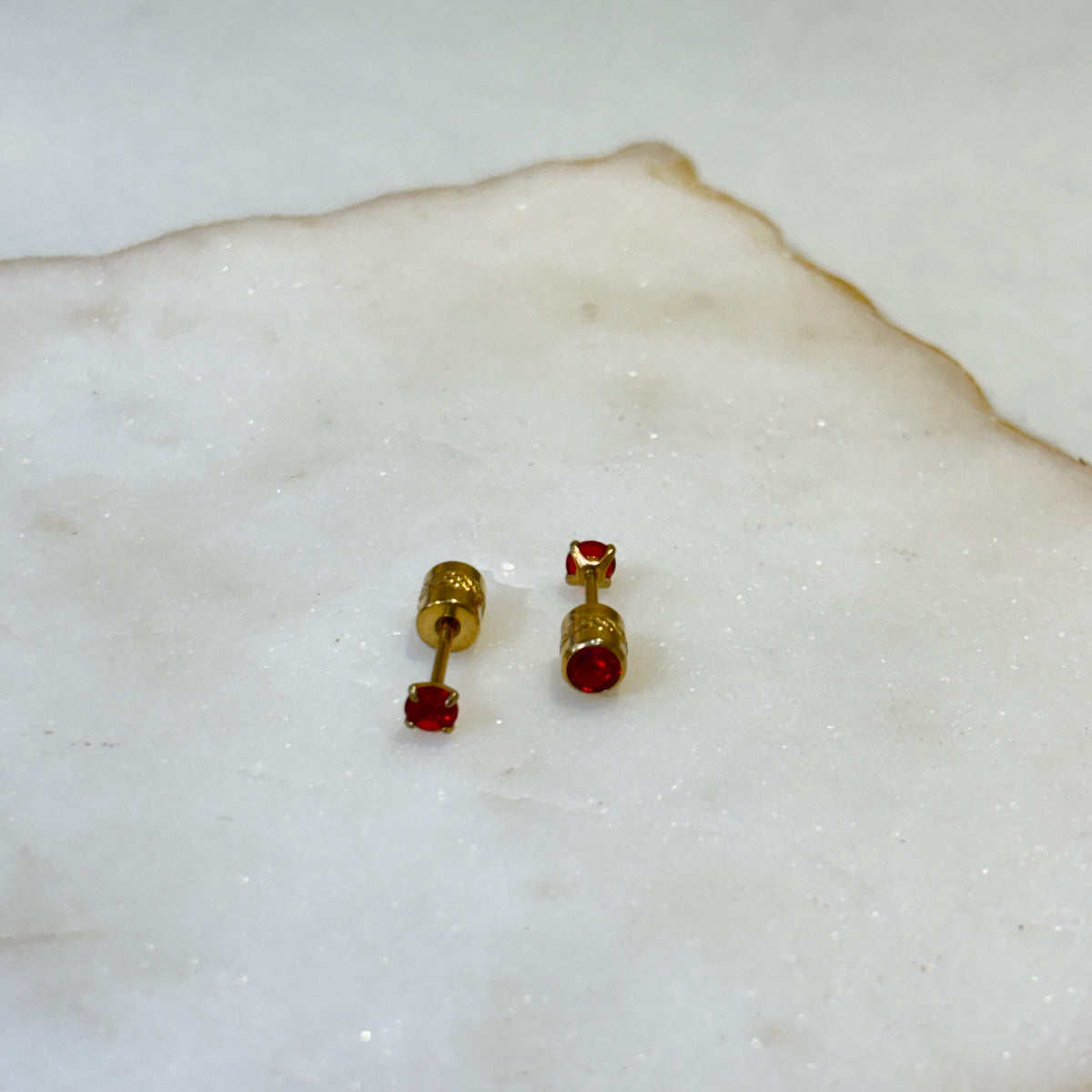 Red Mini Solitaire Flatback