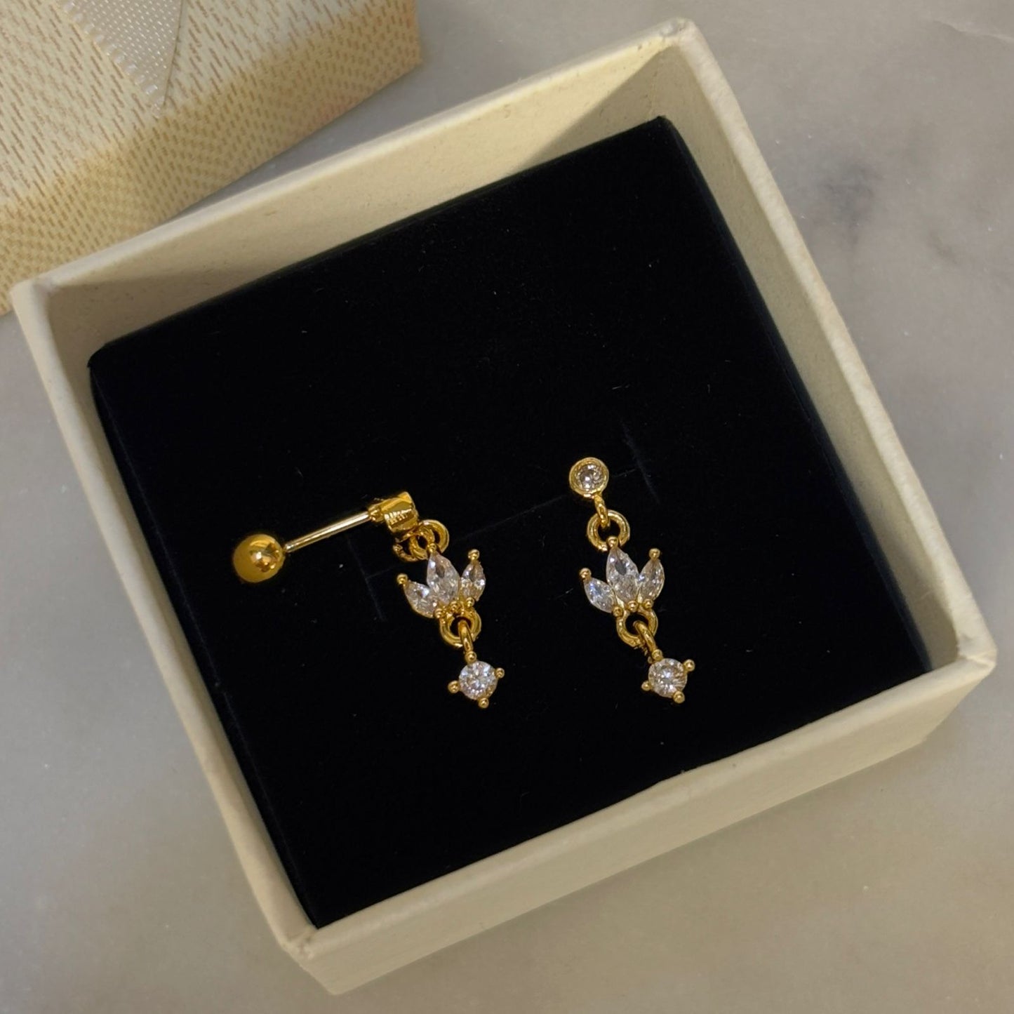 Tria Charm Flatback Earrings