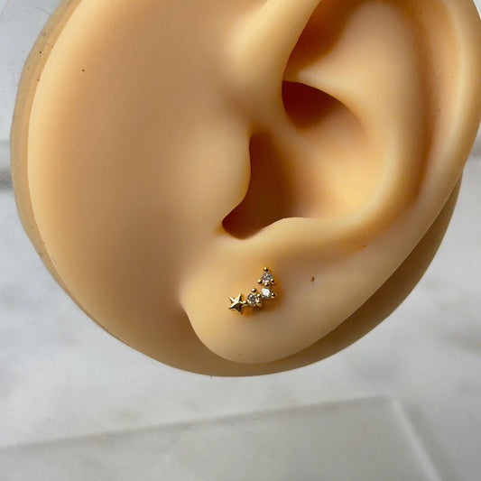 Starry Flatback Earrings