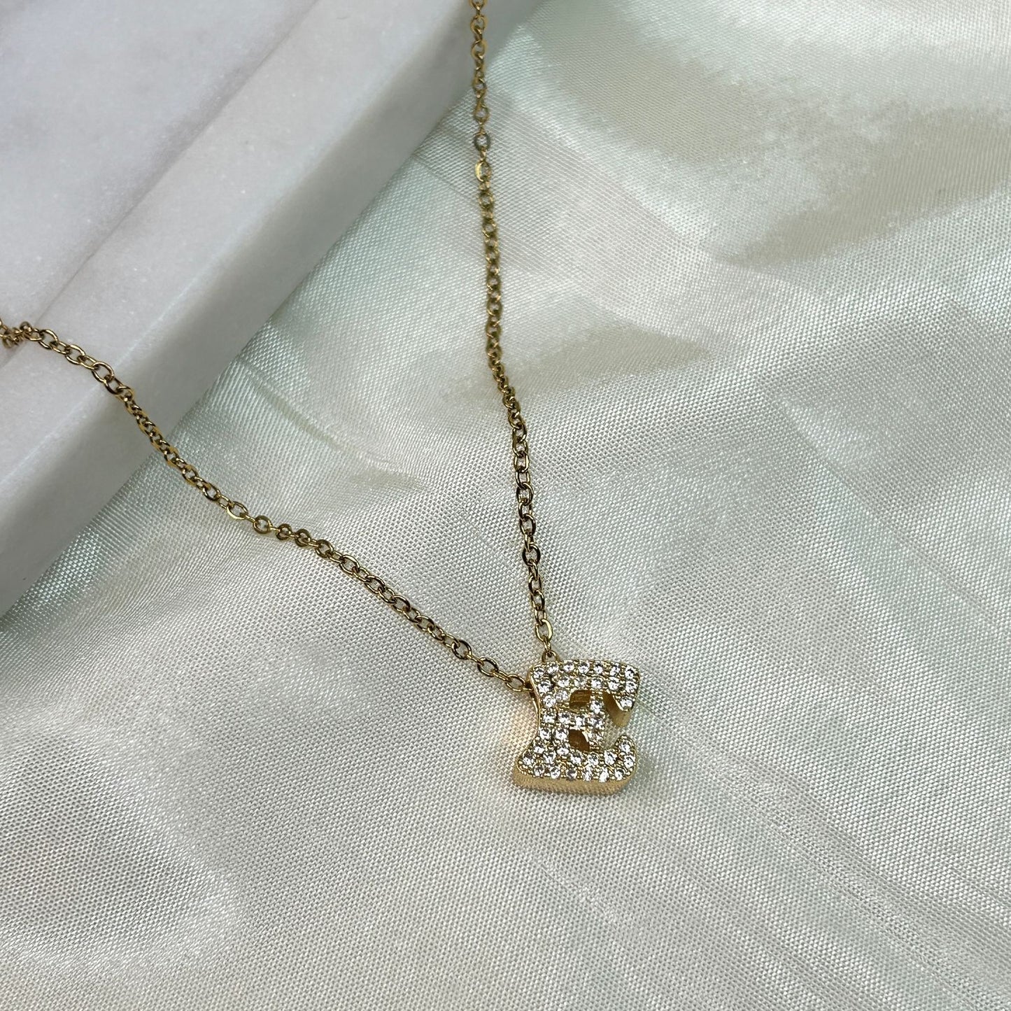 Studded Initial Necklaces