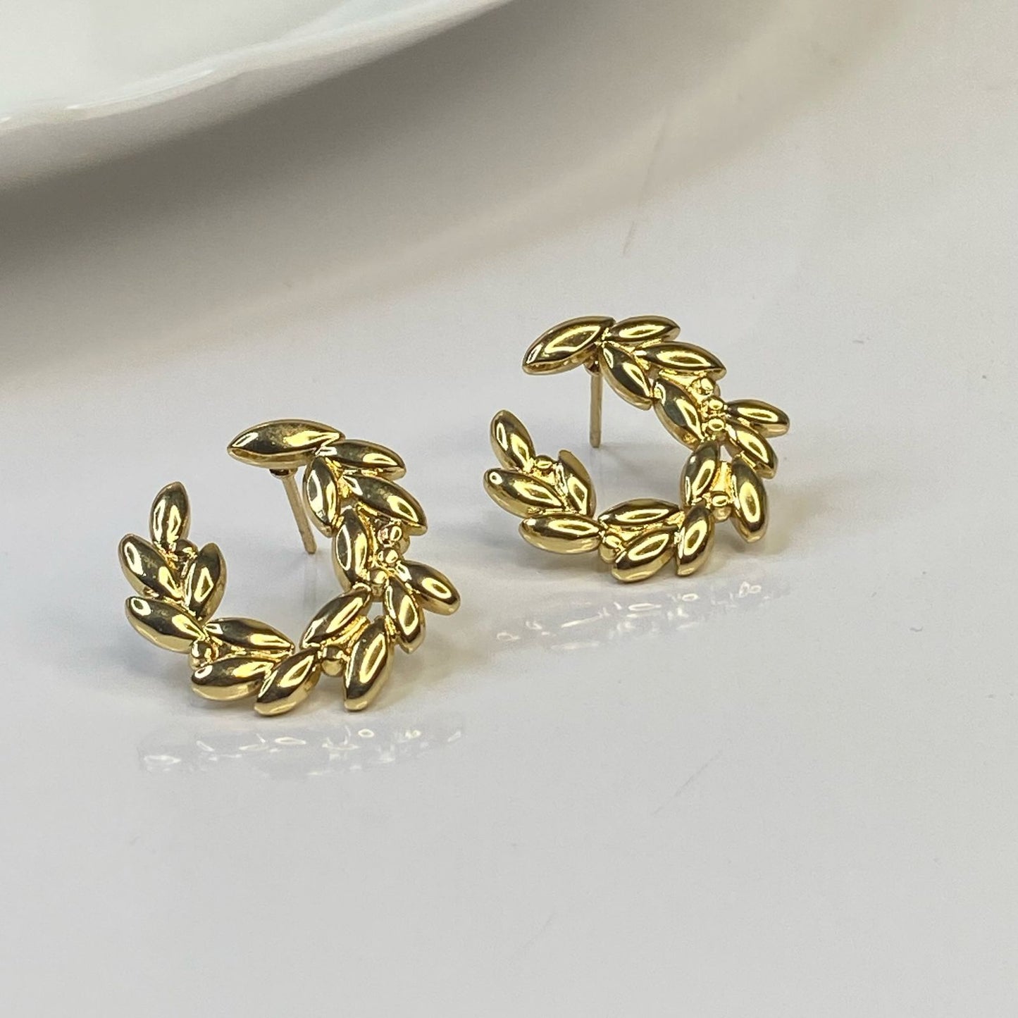 Leafy Loop Earrings