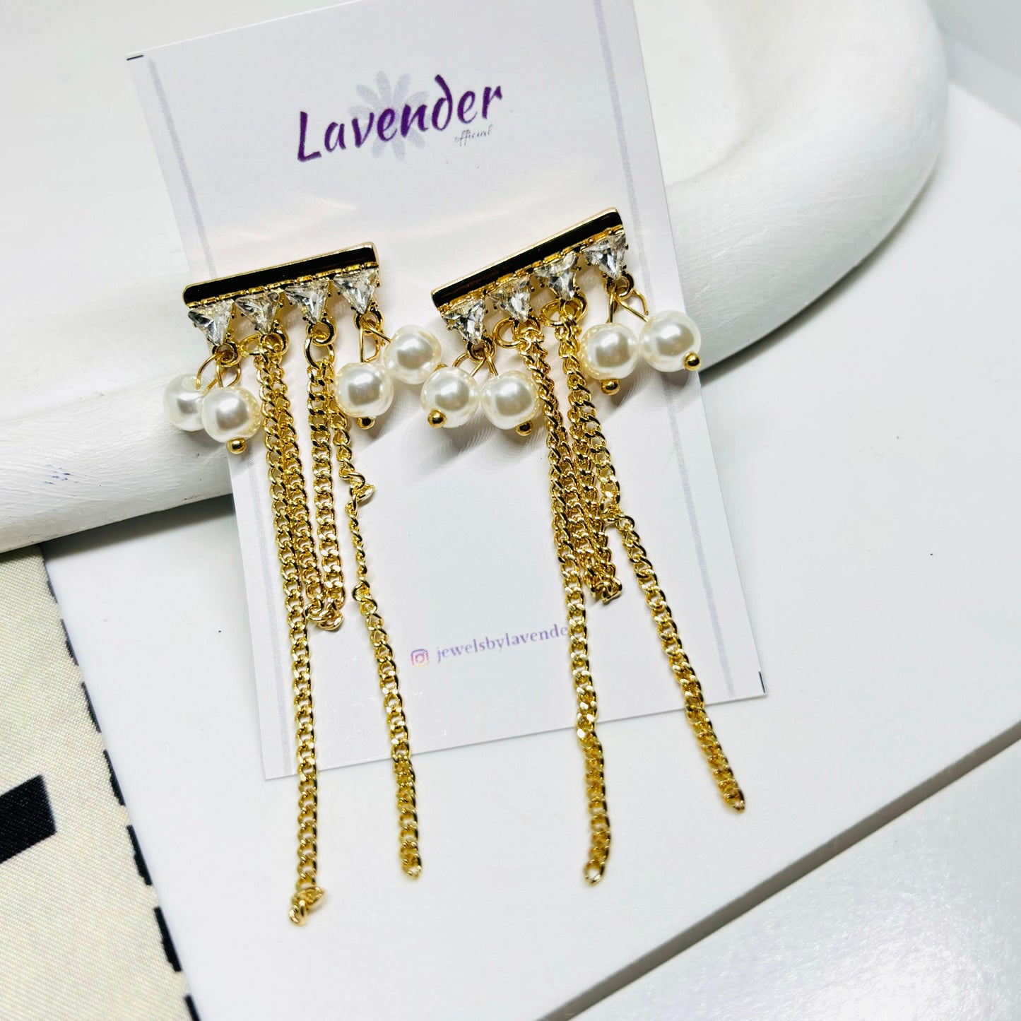 Pearl Chain Earrings