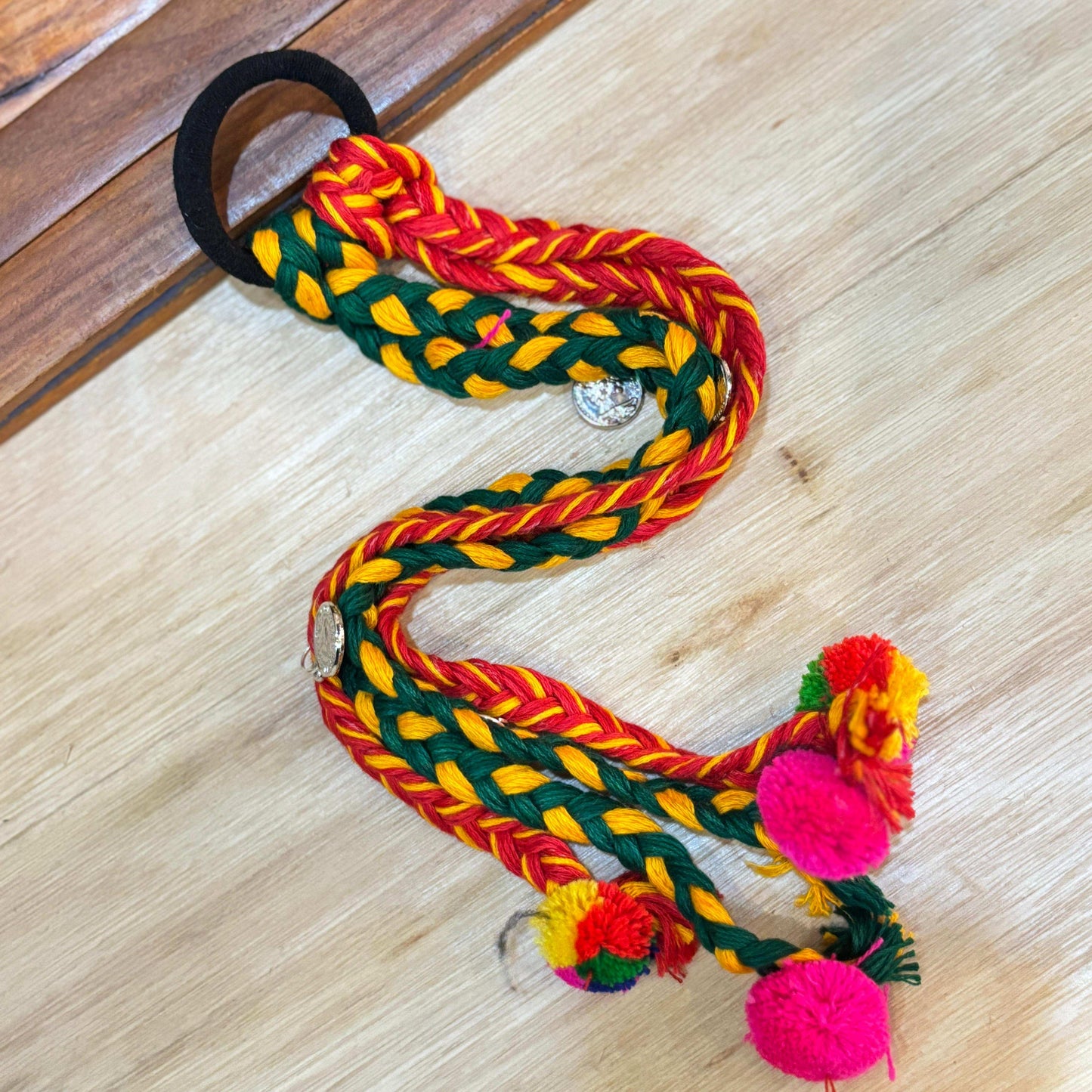 Festive Braided Tassle Hairtie