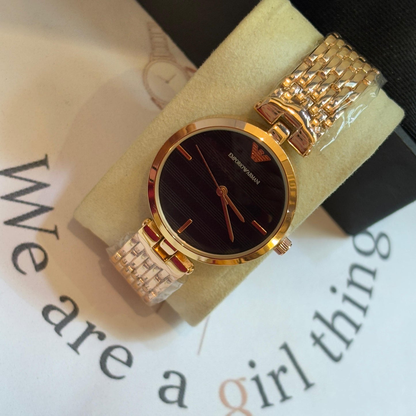 Armani Vintage Black Dial Watch