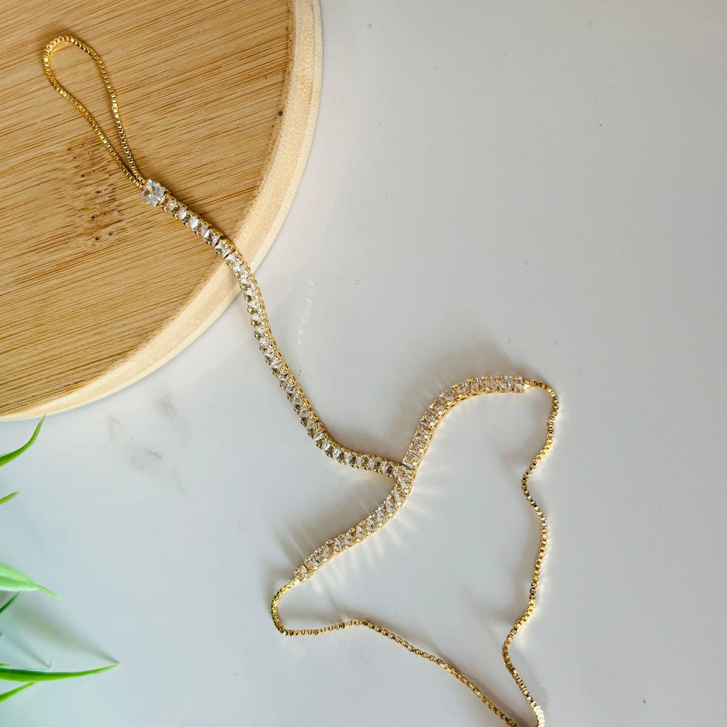 Allure Tennis Hand Chain (Gold)