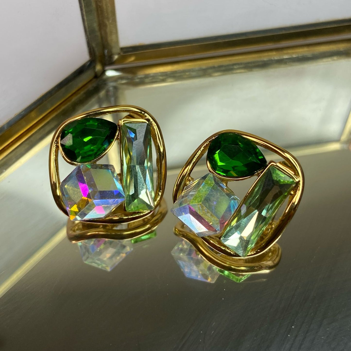 Moonstone Earings-Green