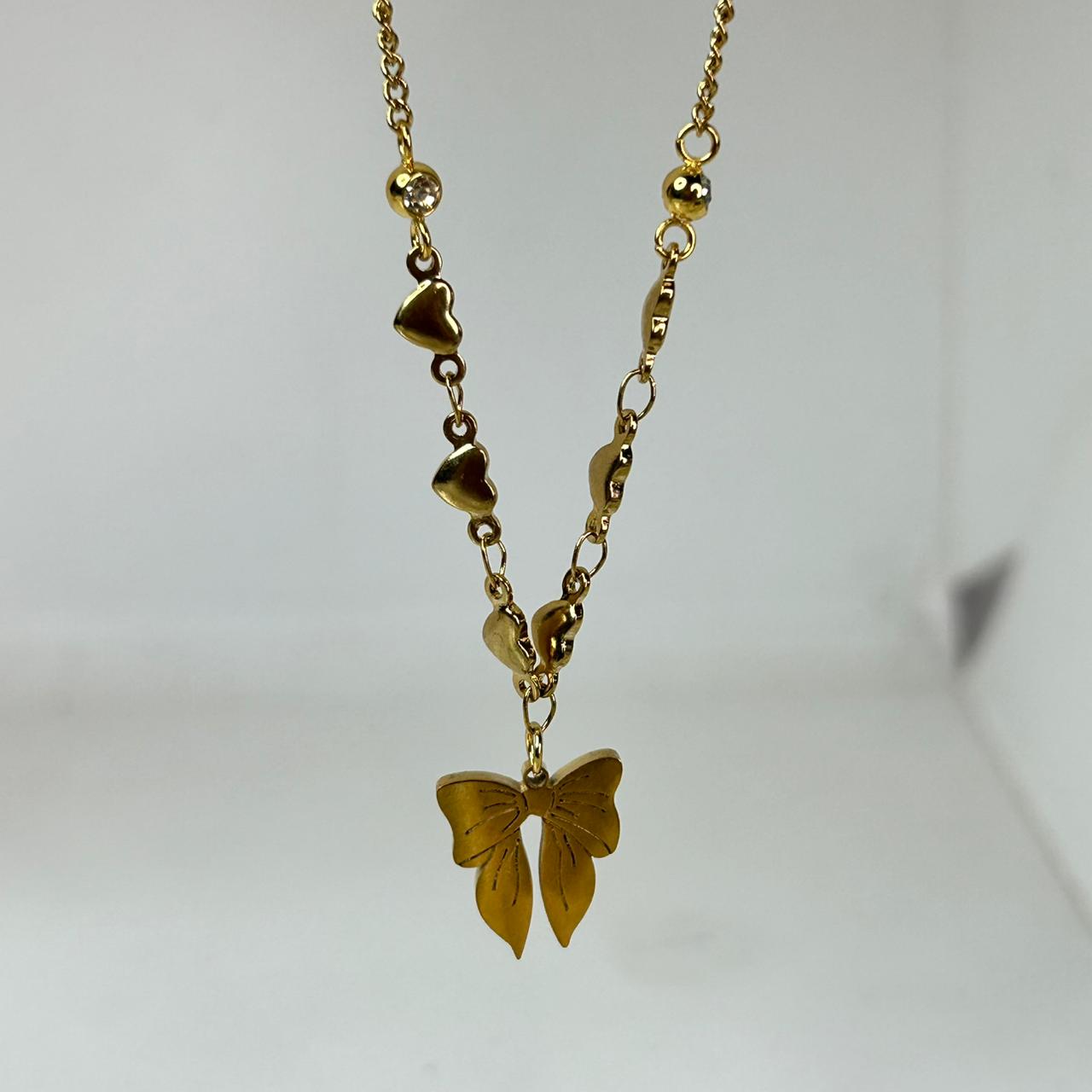 Ribbon Charm Necklace