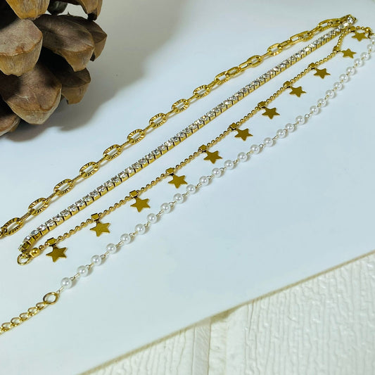 Star Charm Wrap Bracelet