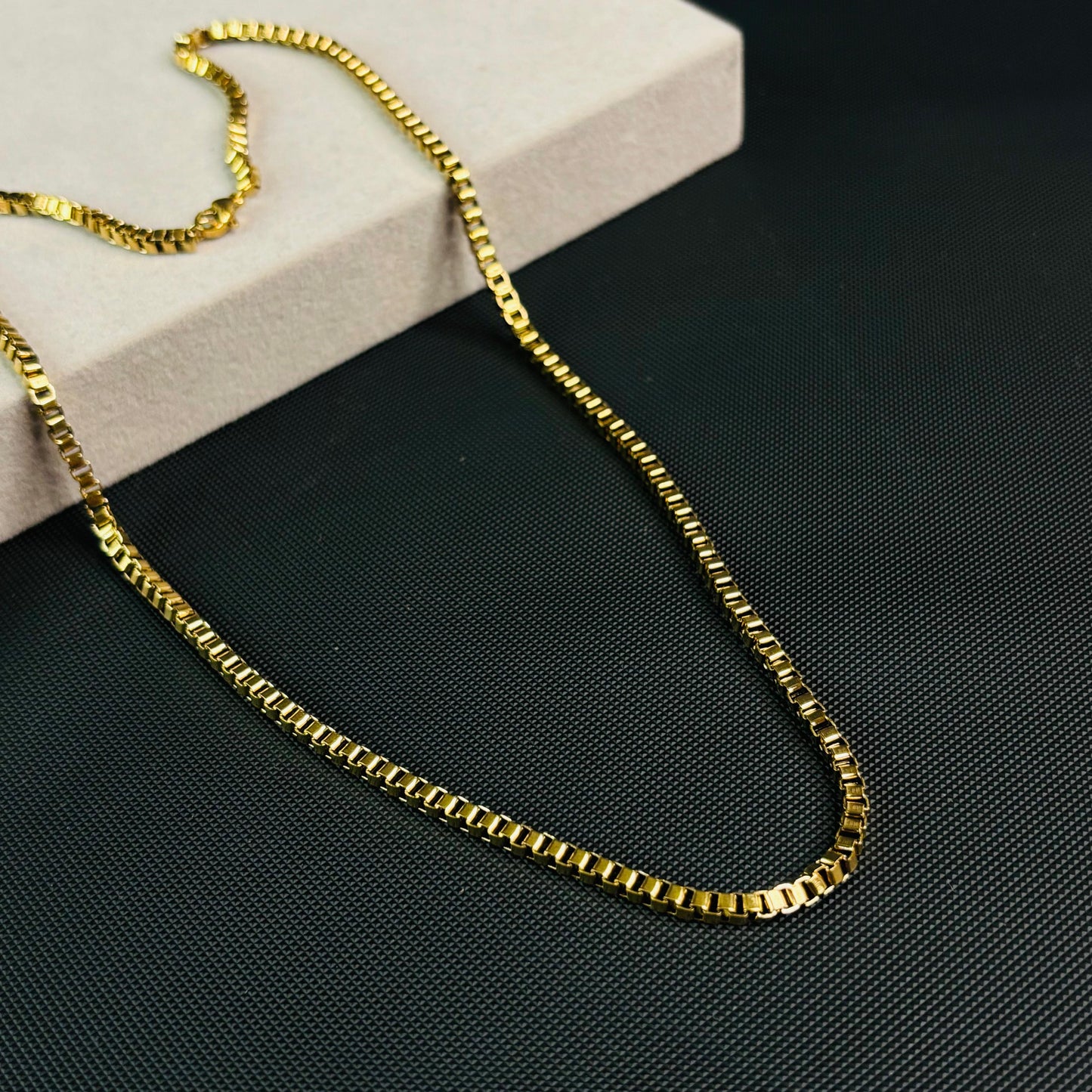Box Gold-Plated Men's Chain 3mm