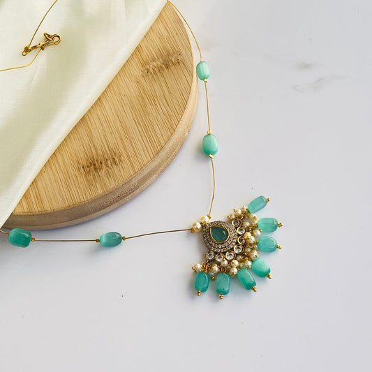 Turquoise Aralya Invisible Chain Choker Necklace