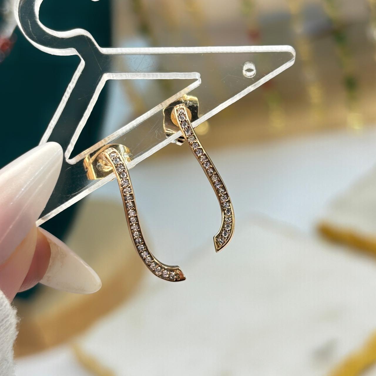 Sleek Wave Luxe Earrings