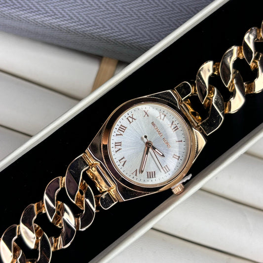 MK Link Rose Gold Watch(28 MM)