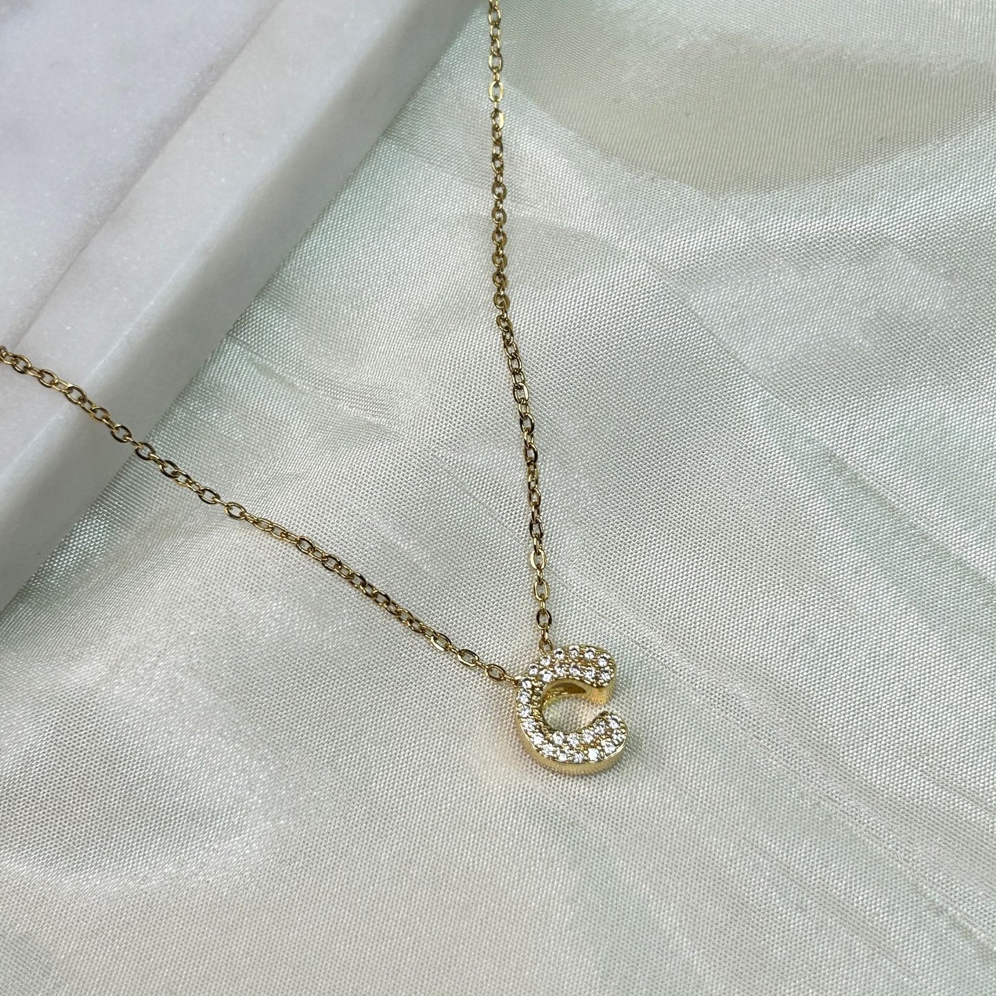 Studded Initial Necklaces