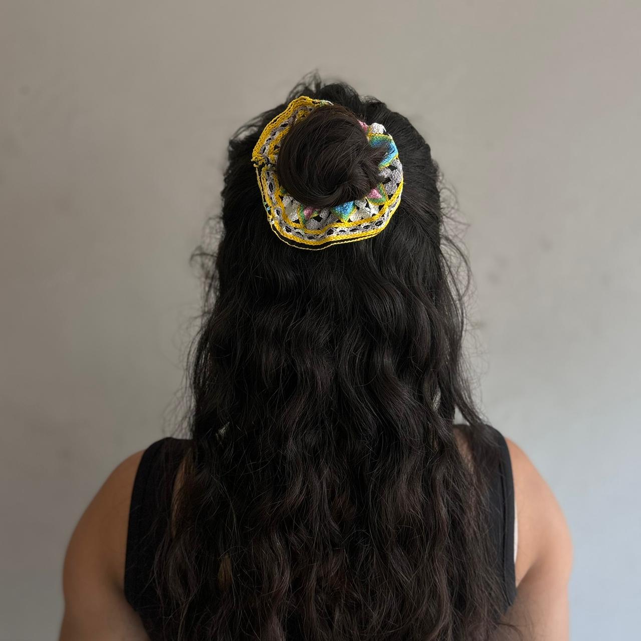 Mirror Pastel threadwork Scrunchie