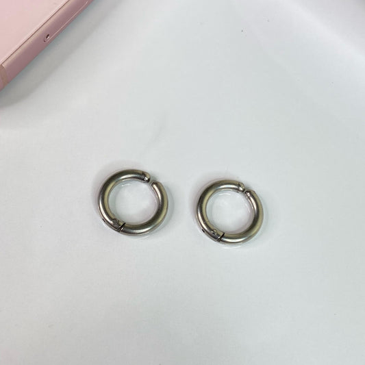 Herix Silver Hoops