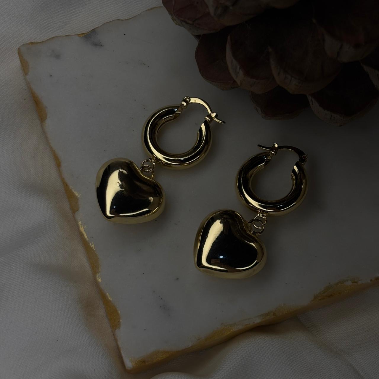 Heart Chunky Hoops