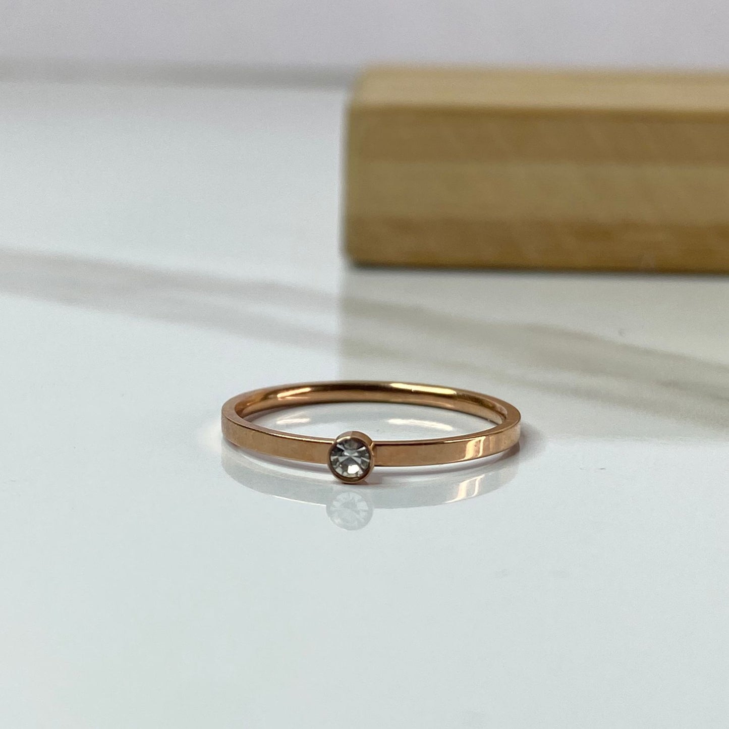 Rose Gold Solitaire Ring