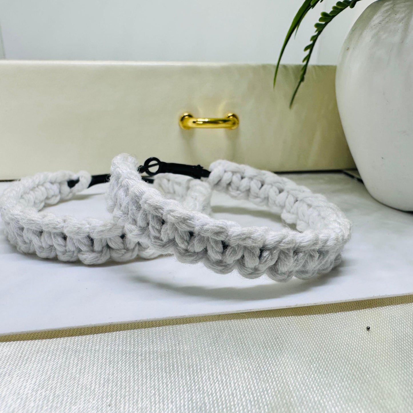 White Macrame Hoop