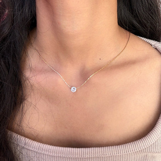 Ellie Solitaire Necklace