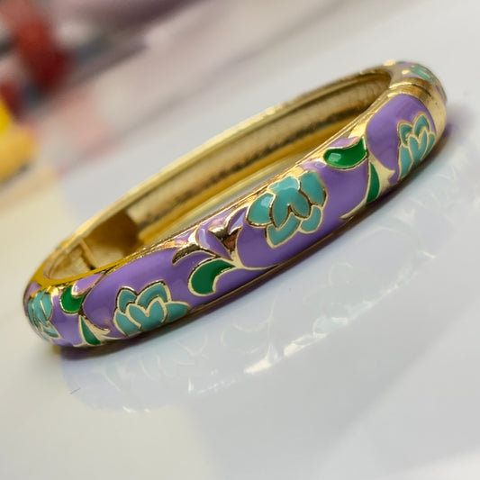 Dreamy Purple Enamel Bangle