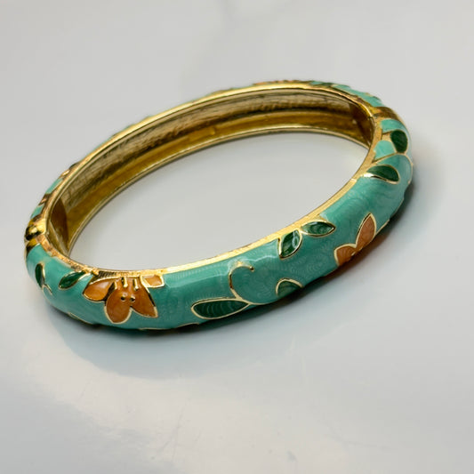 Dreamscape Aqua Green Enamel Bangle