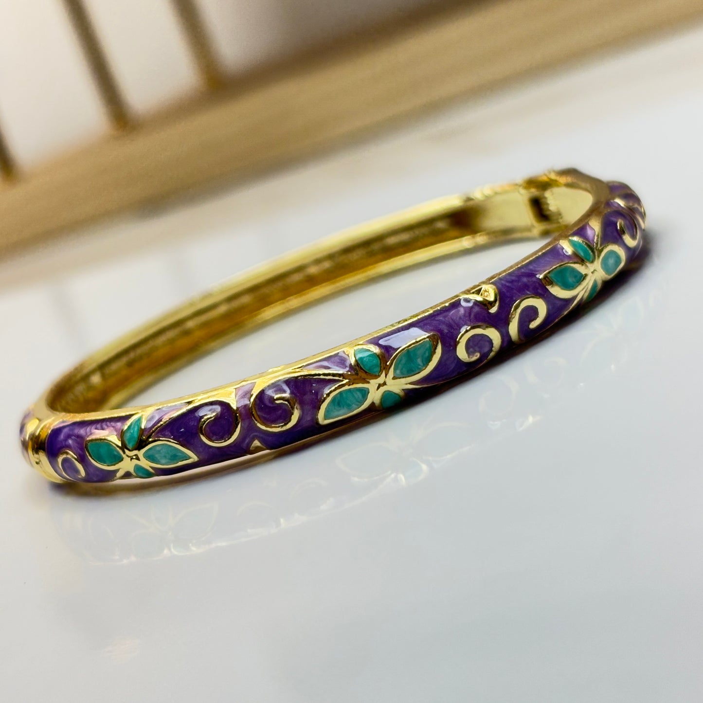 Classic Purple Enamel Bangle