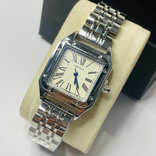 Vintage Cartier Watch (Silver White Dial)