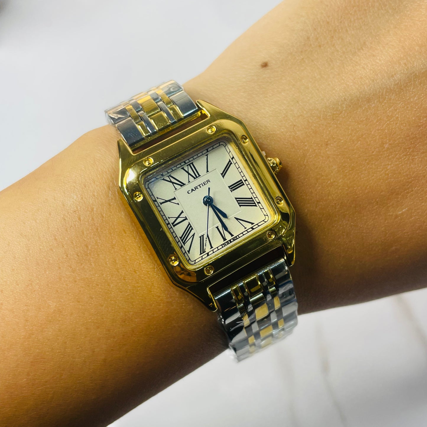 Vintage Cartier Watch (Dual Tone White Dial)
