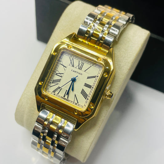 Vintage Cartier Watch (Dual Tone White Dial)