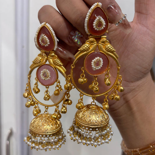 Kanak Kashmiri Jhumka (Pink)