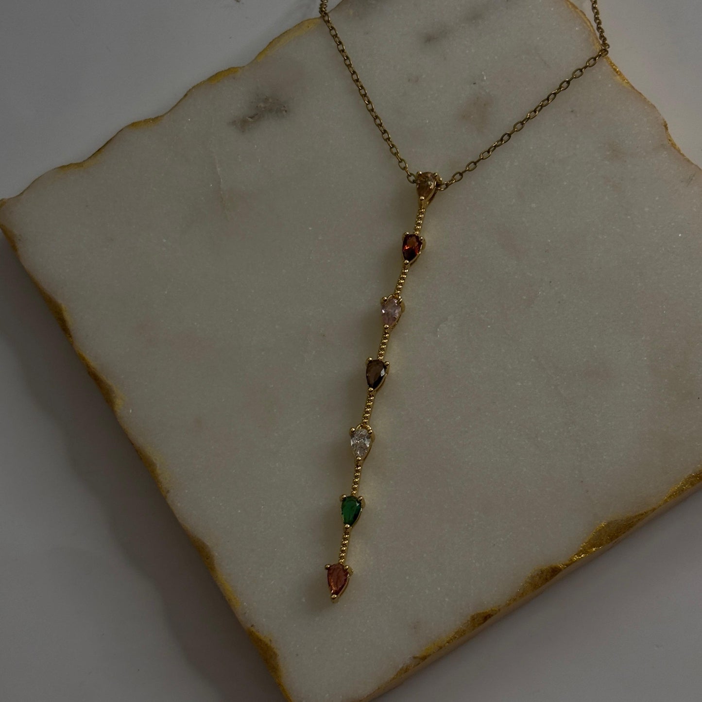 Bejewelled Drop Necklace